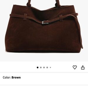 Amazon Brown Suede Tote Bag